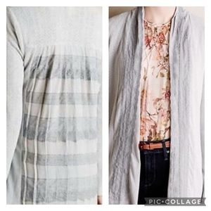 Anthropologie One September Lace Detail Cardigan w/Pleated Back